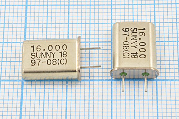 16000 \HC49U\18\\\SA[SUNNY]\1Г 5мм (SUNNY18) --- Кварцевые резонаторы (пьезокерамические, диэлектрические, ПАВ (SAW), резонаторы из других пьезоматериалов)