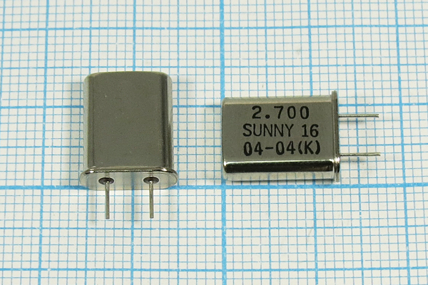 2700 \HC49U\16\ 30\ 30/-20~70C\SA[SUNNY]\1Г 5мм --- Кварцевые резонаторы (пьезокерамические, диэлектрические, ПАВ (SAW), резонаторы из других пьезоматериалов)