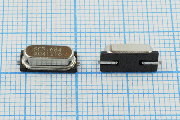 3684 \SMD49S4\16\ 30\ 50/-20~60C\SX-1\1Г (SC3.6864 --- Кварцевые резонаторы (пьезокерамические, диэлектрические, ПАВ (SAW), резонаторы из других пьезоматериалов)