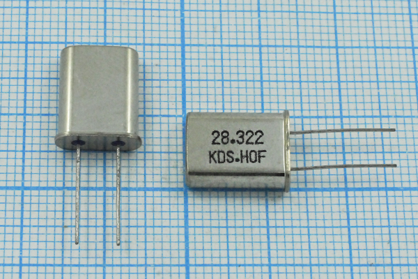 28322 \HC49U\\\\HC-49U[KDS]\3Г (28,322 KDS) --- Кварцевые резонаторы (пьезокерамические, диэлектрические, ПАВ (SAW), резонаторы из других пьезоматериалов)