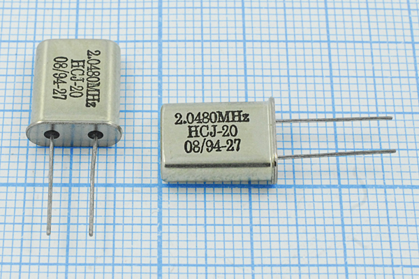 2048 \HC49U\20\\\S[HC49U]\1Г (HCJ-20) --- Кварцевые резонаторы (пьезокерамические, диэлектрические, ПАВ (SAW), резонаторы из других пьезоматериалов)