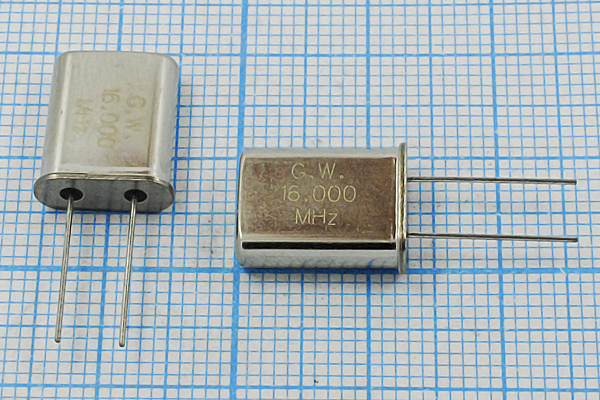 16000 \HC49U\30\\\1Г (G.W.16.000MHz) --- Кварцевые резонаторы (пьезокерамические, диэлектрические, ПАВ (SAW), резонаторы из других пьезоматериалов)