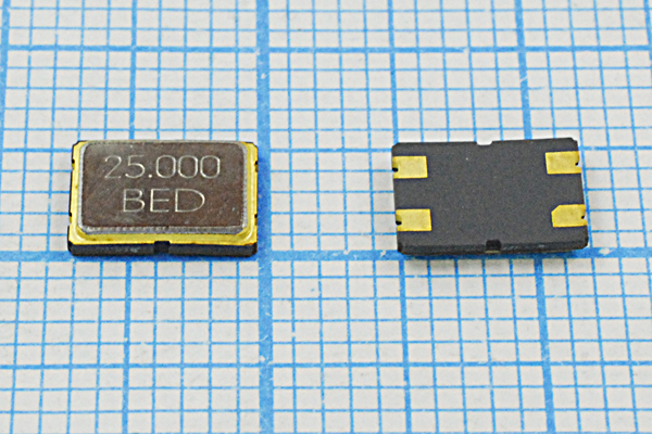 25000 \SMD07050C4\16\\\SMD7050-04\1Г (разная) --- Кварцевые резонаторы (пьезокерамические, диэлектрические, ПАВ (SAW), резонаторы из других пьезоматериалов)