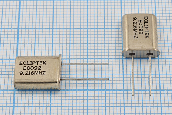 9216 \HC49U\18\\\EU[HC49U]\1Г (ECLIPTEK) --- Кварцевые резонаторы (пьезокерамические, диэлектрические, ПАВ (SAW), резонаторы из других пьезоматериалов)
