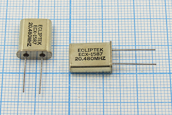 20480 \HC49U\43\\\EU[HC49U]\1Г (ECLIPTEK) --- Кварцевые резонаторы (пьезокерамические, диэлектрические, ПАВ (SAW), резонаторы из других пьезоматериалов)
