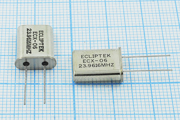 23961,6 \HC49U\S\\\EU[HC49U]\1Г (ECLIPTEK) --- Кварцевые резонаторы (пьезокерамические, диэлектрические, ПАВ (SAW), резонаторы из других пьезоматериалов)