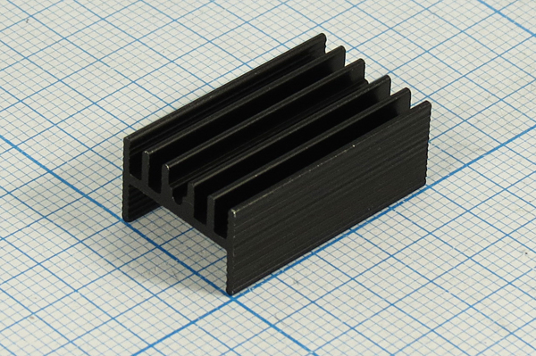 охладитель  25x 15x 10\H02\\Al\чер\BLA002-25\ --- Охладители (радиаторы охлаждения)