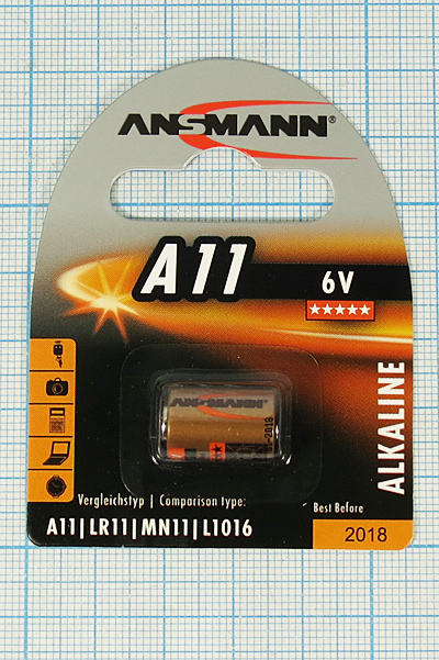 бат  6В\\10x16\Alk\11A[A11]\ANSMANN --- Щелочные и литиевые батареи