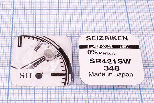бат  1,5В\\ 4,8x2,15\SW\SR421SW/348\SEIZAIKEN --- Щелочные и литиевые батареи
