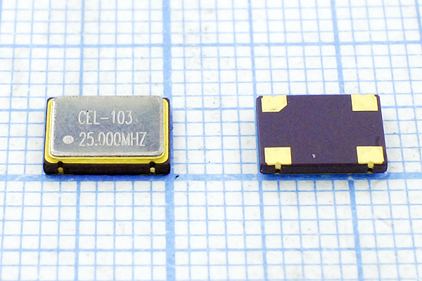 гк 25000 \\SMD07050C4\T/CM\3,3В\SCO-103\(CEL-103) --- Кварцевые генераторы