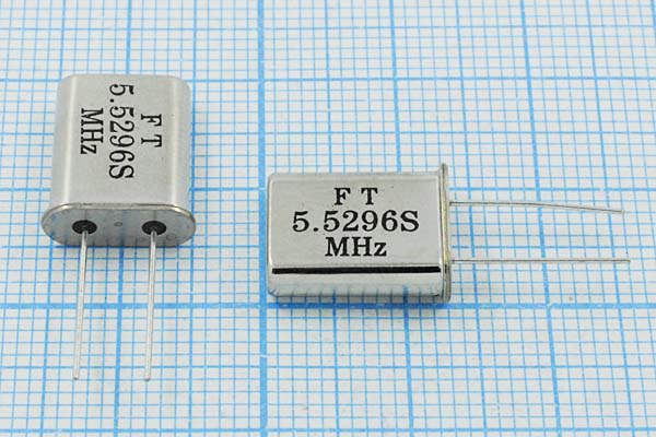 5529,6 \HC49U\S\ 20\ /-10~60C\U[FT]\1Г (FT5.5296S) --- Кварцевые резонаторы (пьезокерамические, диэлектрические, ПАВ (SAW), резонаторы из других пьезоматериалов)