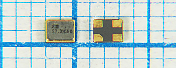 27000 \SMD02016C4\ 8\ 10\ 30/-40~85C\SMD2016\1Г --- Кварцевые резонаторы (пьезокерамические, диэлектрические, ПАВ (SAW), резонаторы из других пьезоматериалов)
