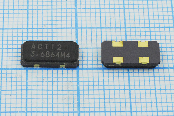 3686,4 \SMD12055C4\16\ 30\\DA\1Г (ACT3.6864M4) --- Кварцевые резонаторы (пьезокерамические, диэлектрические, ПАВ (SAW), резонаторы из других пьезоматериалов)