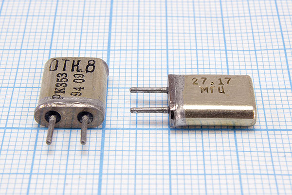 Стабильность кварцевого резонатора 27 МГЦ.