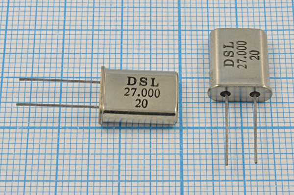 27000 \HC49U\20\  \\\3Г (DSL 27.000 20) --- Кварцевые резонаторы (пьезокерамические, диэлектрические, ПАВ (SAW), резонаторы из других пьезоматериалов)