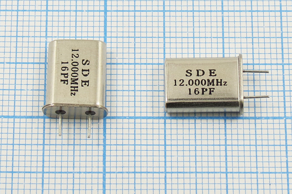 12000 \HC49U\16\ 30\ 30/-20~70C\49U[SDE]\1Г 5мм --- Кварцевые резонаторы (пьезокерамические, диэлектрические, ПАВ (SAW), резонаторы из других пьезоматериалов)