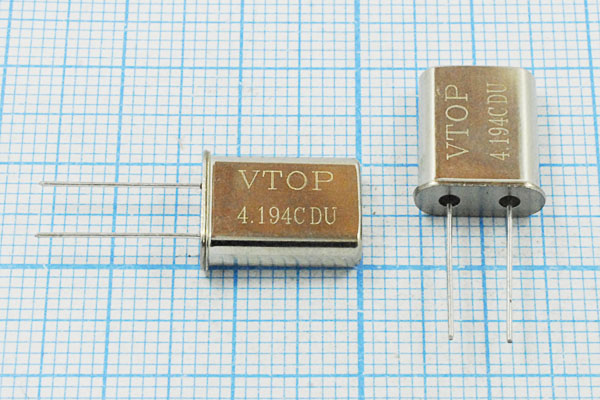 4194,304 \HC49U\20\ 30\\\1Г (VTOP 4.194C DU) --- Кварцевые резонаторы (пьезокерамические, диэлектрические, ПАВ (SAW), резонаторы из других пьезоматериалов)