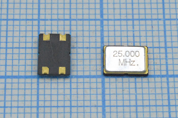 25000 \SMD07050C4\12\ 10\ 15/-40~85C\SMD0705(4P)\1 --- Кварцевые резонаторы (пьезокерамические, диэлектрические, ПАВ (SAW), резонаторы из других пьезоматериалов)