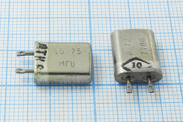 60750 \МВ\\\\МВ\5Г (60.75 МГЦ) --- Кварцевые резонаторы (пьезокерамические, диэлектрические, ПАВ (SAW), резонаторы из других пьезоматериалов)