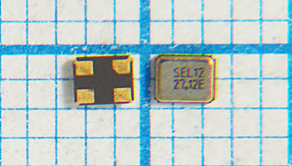 27120 \SMD02016C4\12\ 10\ 30/-40~85C\SMD2016\1Г --- Кварцевые резонаторы (пьезокерамические, диэлектрические, ПАВ (SAW), резонаторы из других пьезоматериалов)