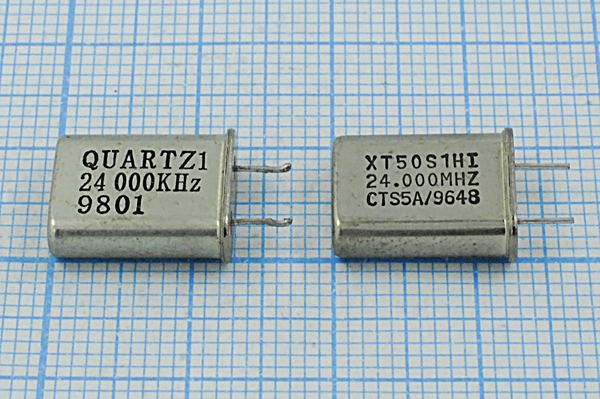 24000 \HC49U\ \\\\1Г (разная) --- Кварцевые резонаторы (пьезокерамические, диэлектрические, ПАВ (SAW), резонаторы из других пьезоматериалов)
