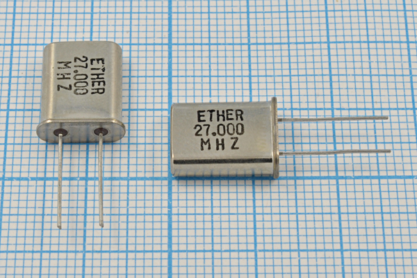 27000 \HC49U\16\ 30\\\1Г (ETHER) --- Кварцевые резонаторы (пьезокерамические, диэлектрические, ПАВ (SAW), резонаторы из других пьезоматериалов)