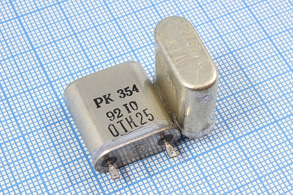 2457,6 \БВ\\\ /-30~60C\РК354БВ-9БХ\1Г --- Кварцевые резонаторы (пьезокерамические, диэлектрические, ПАВ (SAW), резонаторы из других пьезоматериалов)