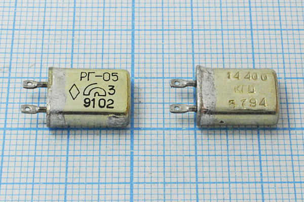 14400 \МВ\S\ 15\ 15/-10~60C\РГ05МВ-14БВ\1Г --- Кварцевые резонаторы (пьезокерамические, диэлектрические, ПАВ (SAW), резонаторы из других пьезоматериалов)