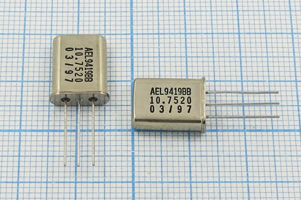 10752 \HC49U-3\30\\\HC-49[AEL]\1Г (AEL9419BB) --- Кварцевые резонаторы (пьезокерамические, диэлектрические, ПАВ (SAW), резонаторы из других пьезоматериалов)