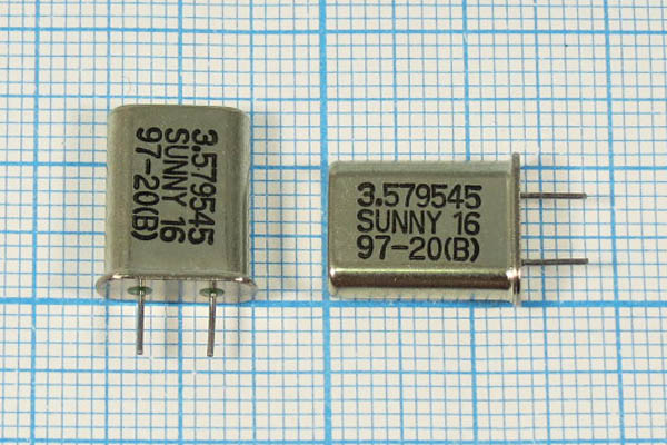3579,545 \HC49U\16\\\SA[SUNNY]\1Г 5мм (SUNNY16) --- Кварцевые резонаторы (пьезокерамические, диэлектрические, ПАВ (SAW), резонаторы из других пьезоматериалов)
