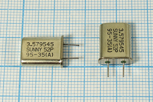 3579,545 \HC49U\52\\\SA[SUNNY]\1Г 5мм (SUNNY52) --- Кварцевые резонаторы (пьезокерамические, диэлектрические, ПАВ (SAW), резонаторы из других пьезоматериалов)