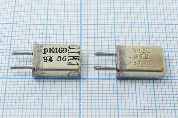 9830 \HC25U\\\\РК169МА\1Г (9830КГЦ РК169) --- Кварцевые резонаторы (пьезокерамические, диэлектрические, ПАВ (SAW), резонаторы из других пьезоматериалов)