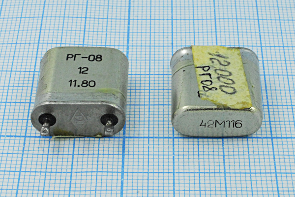 12000 \БВ\\\\РГ08БВ\1Г --- Кварцевые резонаторы (пьезокерамические, диэлектрические, ПАВ (SAW), резонаторы из других пьезоматериалов)