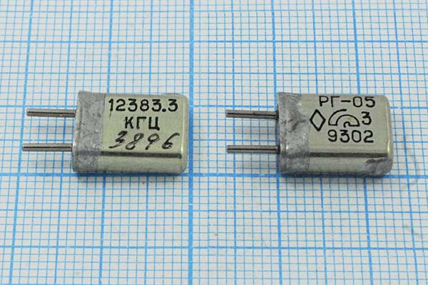 12383,3 \HC25U\\\\РГ05МА\1Г (12383.3 КГЦ РГ-05) --- Кварцевые резонаторы (пьезокерамические, диэлектрические, ПАВ (SAW), резонаторы из других пьезоматериалов)
