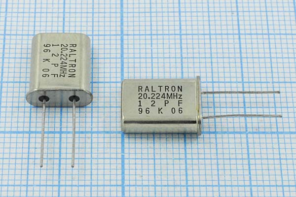 20224 \HC49U\12\\\HC49U\1Г (20.224MHz 12pF RALTRON --- Кварцевые резонаторы (пьезокерамические, диэлектрические, ПАВ (SAW), резонаторы из других пьезоматериалов)
