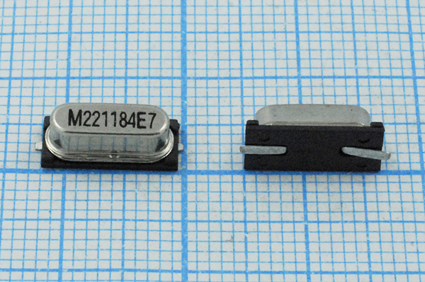 22118,4 \SMD49S4\S\\\SMD49S\1Г (M221184E7) --- Кварцевые резонаторы (пьезокерамические, диэлектрические, ПАВ (SAW), резонаторы из других пьезоматериалов)