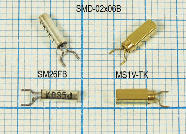 32,768 \SMD-02x06B\12,5\ 20\ /-40~85C\MS1V-T1K\1Г --- Кварцевые резонаторы (пьезокерамические, диэлектрические, ПАВ (SAW), резонаторы из других пьезоматериалов)