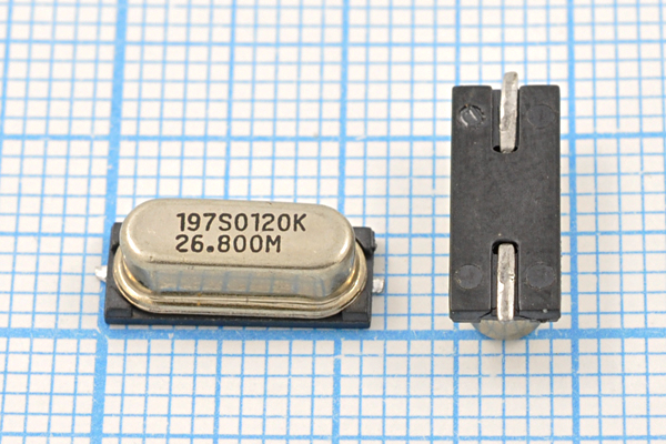 26800 \SMD49S4\20\ 30\\\1Г (197S0120K 26,800M) --- Кварцевые резонаторы (пьезокерамические, диэлектрические, ПАВ (SAW), резонаторы из других пьезоматериалов)