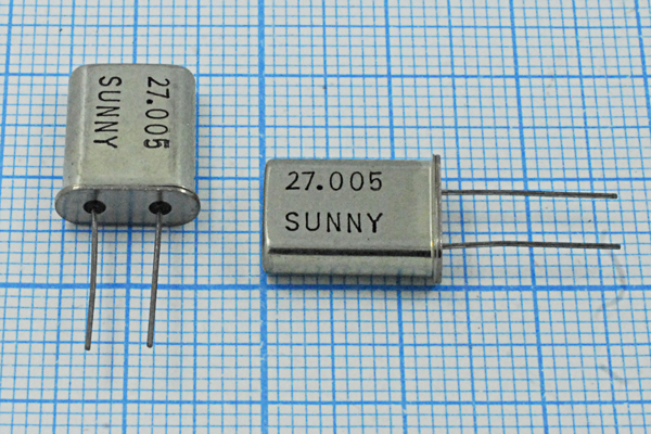 27005 \HC49U\S\\\SA[SUNNY]\3Г (27.005 SUNNY) --- Кварцевые резонаторы (пьезокерамические, диэлектрические, ПАВ (SAW), резонаторы из других пьезоматериалов)