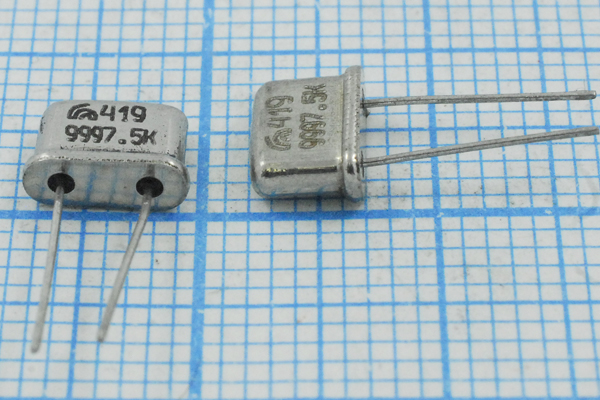 9997,5 \UM4\\\\РК419МР\1Г --- Кварцевые резонаторы (пьезокерамические, диэлектрические, ПАВ (SAW), резонаторы из других пьезоматериалов)