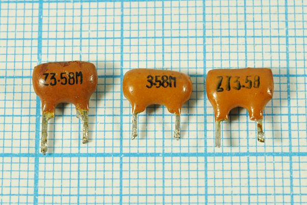 3580 \C07x5x08P2\30\5000\\ZTA3,58MG\2P бу --- Кварцевые резонаторы (пьезокерамические, диэлектрические, ПАВ (SAW), резонаторы из других пьезоматериалов)
