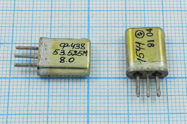 ф 53525 \пол\ 8,0/3\HC25U-3\\ФП2П8-438-53,525М-8 --- Кварцевые фильтры (диэлектрические, пьезокерамические, ПАВ (SAW), ФЭМ, фильтры из других пьезоматериалов)