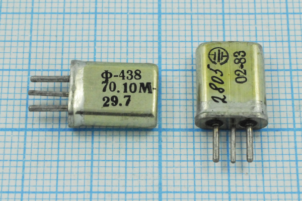 ф 70100 \пол\ 29,7/3\HC25U-3\\ФП2П8-438-70,10М-29 --- Кварцевые фильтры (диэлектрические, пьезокерамические, ПАВ (SAW), ФЭМ, фильтры из других пьезоматериалов)