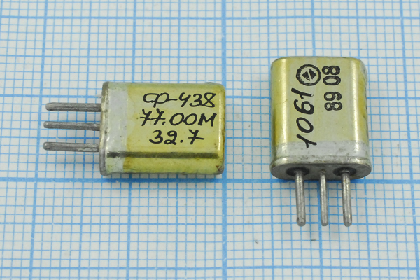 ф 77000 \пол\ 32,7/3\HC25U-3\\ФП2П8-438-77,00М-32 --- Кварцевые фильтры (диэлектрические, пьезокерамические, ПАВ (SAW), ФЭМ, фильтры из других пьезоматериалов)