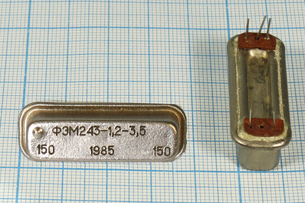 ф 243 \пол\  1,2/ \\\ФЭМ243-1,2-3,5\\ --- Кварцевые фильтры (диэлектрические, пьезокерамические, ПАВ (SAW), ФЭМ, фильтры из других пьезоматериалов)