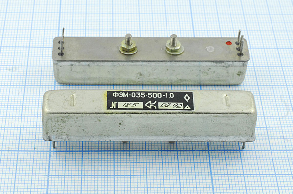 ф 500 \пол\  1,0/ \\\ФЭМ-035-500-1,0\\ --- Кварцевые фильтры (диэлектрические, пьезокерамические, ПАВ (SAW), ФЭМ, фильтры из других пьезоматериалов)