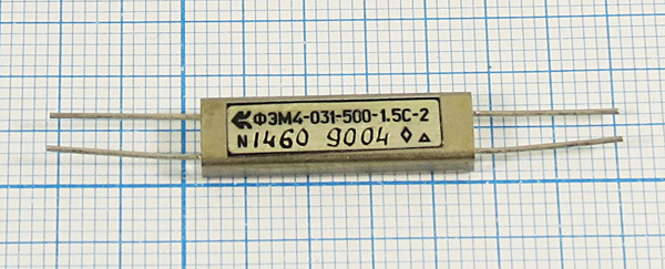 ф 500 \пол\  1,5/ \\\ФЭМ4-031-500-1,5С-2\\ --- Кварцевые фильтры (диэлектрические, пьезокерамические, ПАВ (SAW), ФЭМ, фильтры из других пьезоматериалов)