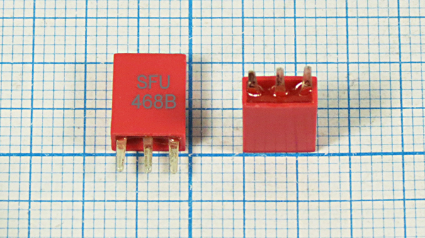 ф 468 \пол\ 10/3\SFUL\3P\SFU468B\\ [LTP468B] --- Кварцевые фильтры (диэлектрические, пьезокерамические, ПАВ (SAW), ФЭМ, фильтры из других пьезоматериалов)