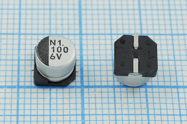 кэ   100\  6,3\SMD07x07x05C2\20\+85C\Al\\UWX\NICH --- Конденсаторы электролитические