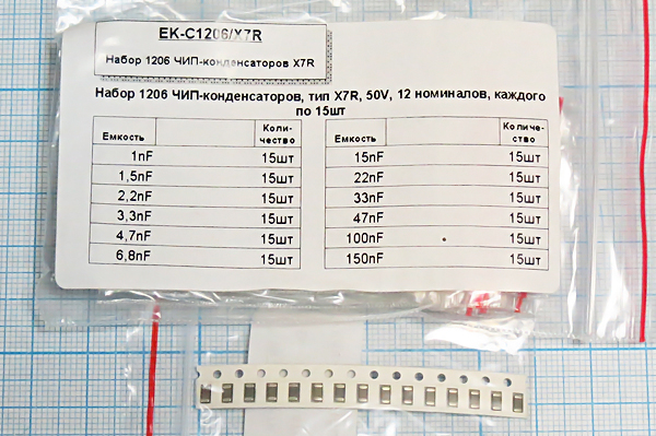 к     1000 пФ~    0,150 мкФ\\1206\\\X7R\\EK-C1206\ --- Чип-конденсаторы керамические